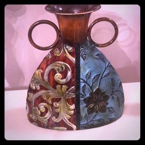 Beautiful metal vase decor